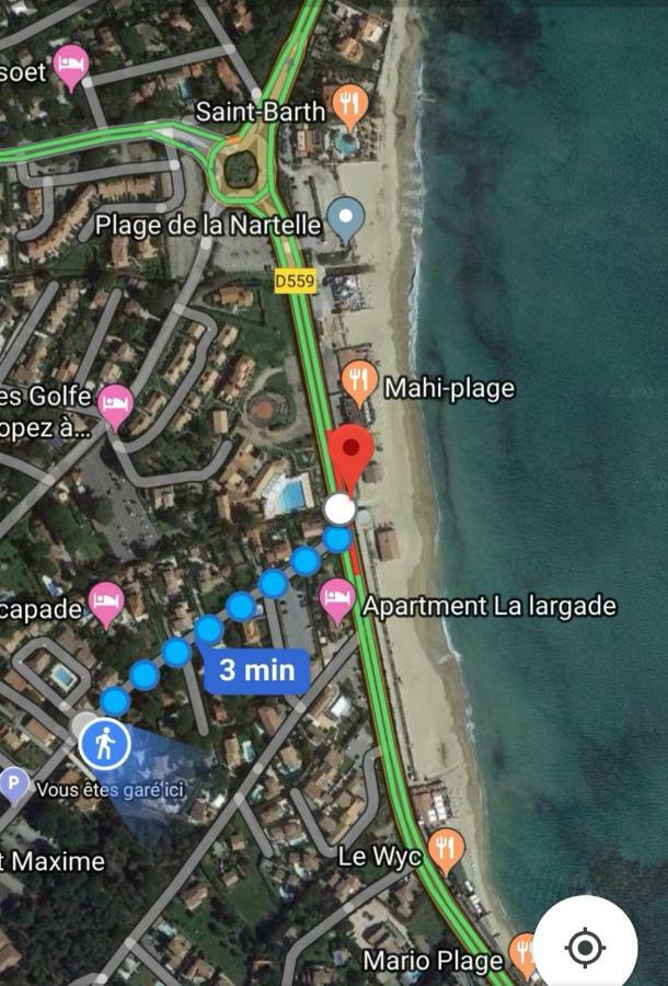 Appartement Sainte-Maxime, Plage De La Nartelle Bagian luar foto